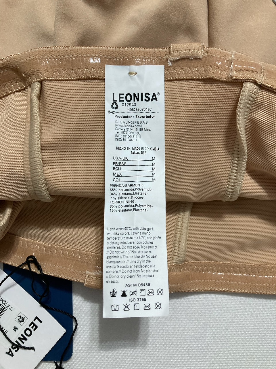 LEONISA High-Waisted Firm Compression Shaper Short BEIGE M