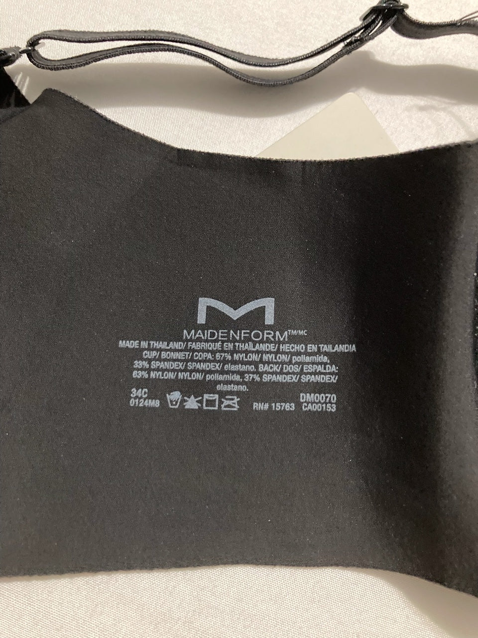 NWD MAIDENFORM Comfort Devotion Underwire T-Shirt Bra BLACK 34C