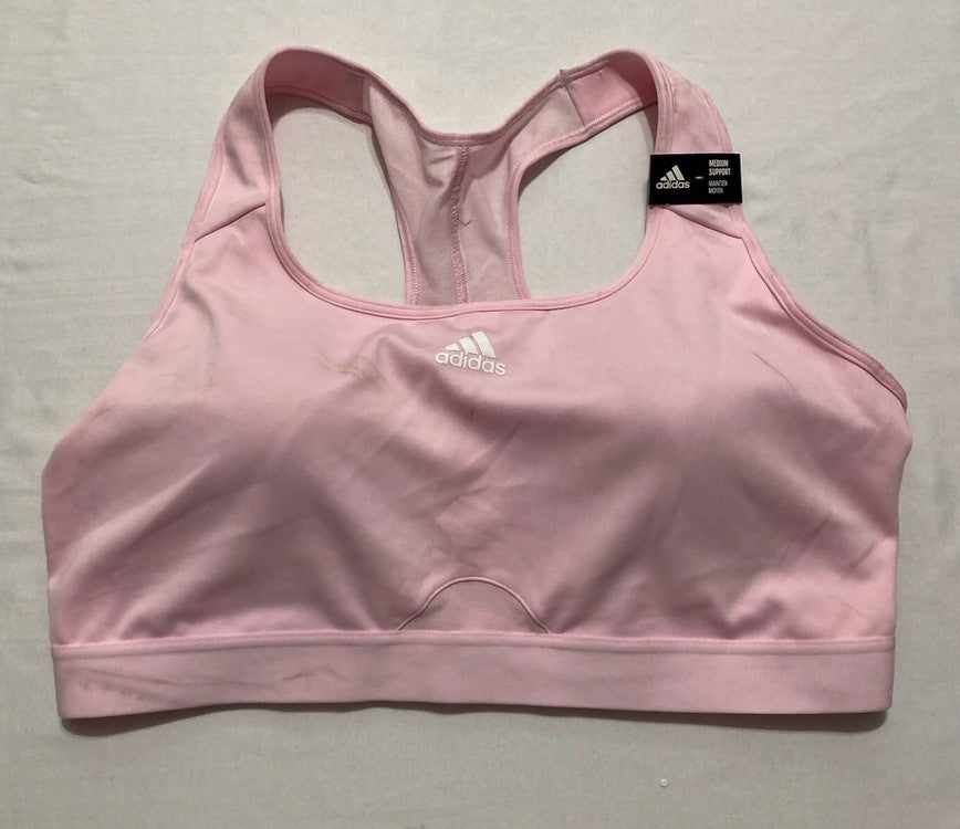 NWD ADIDAS Powerreact Training Medium Support Bra PINK 2X
