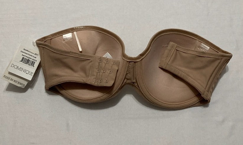 NWD DOMINIQUE Hidden Underwire Convertible Strapless Bra BEIGE 32DD