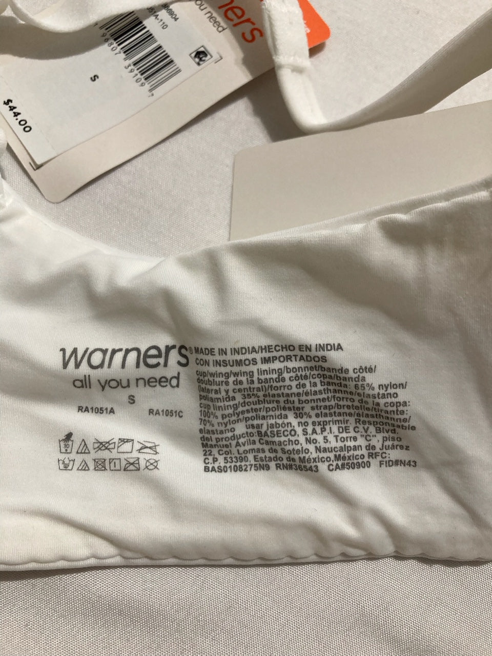NWD WARNERS Underwire T-Shirt Bra WHITE S
