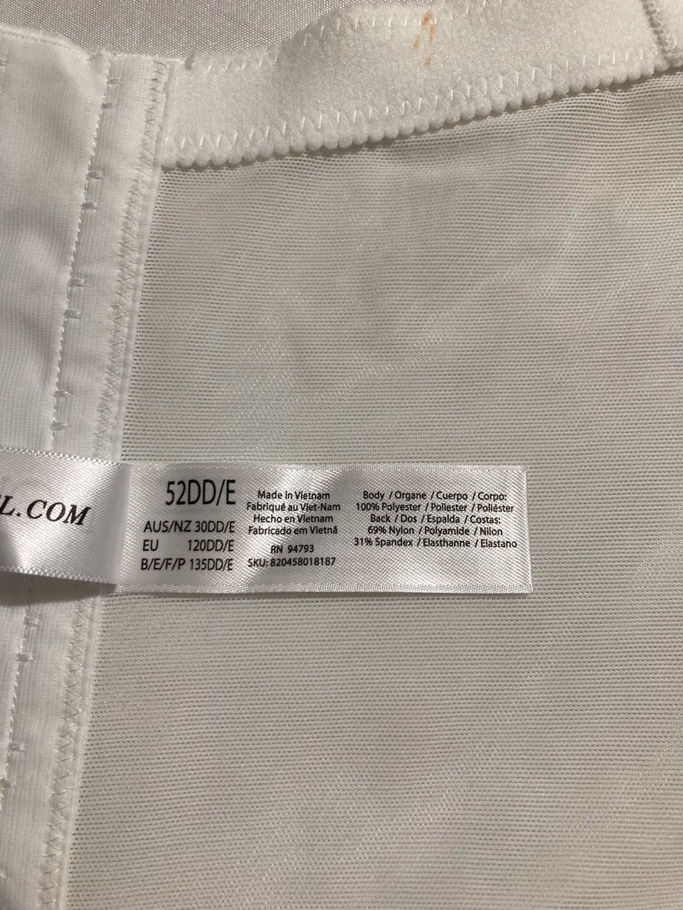 NWD DOMINIQUE Backless Strapless Juliette Satin Longlin WHITE 52DD