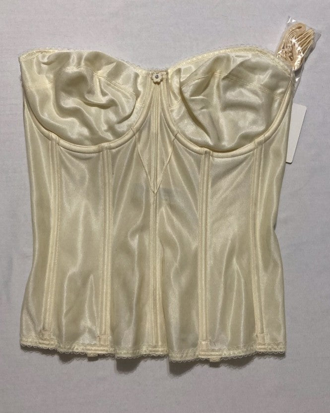 NWD DOMINIQUE Backless Strapless Juliette Satin Longlin IVORY 32DD