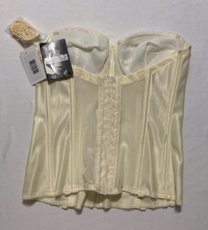 NWD DOMINIQUE Backless Strapless Juliette Satin Longlin IVORY 32DD