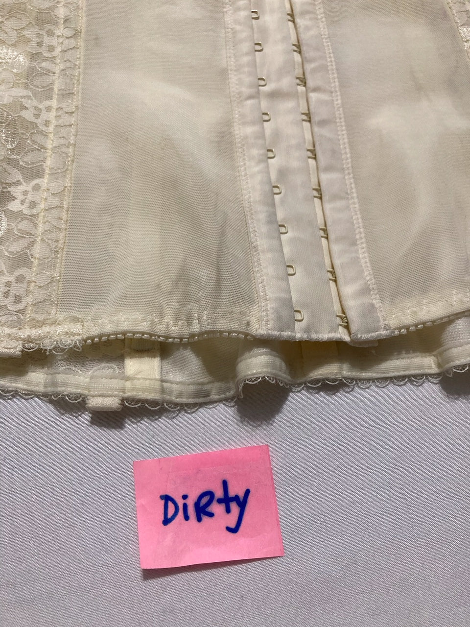 NWD DOMINIQUE Lace Longline Corset Bustier Bra IVORY 36B