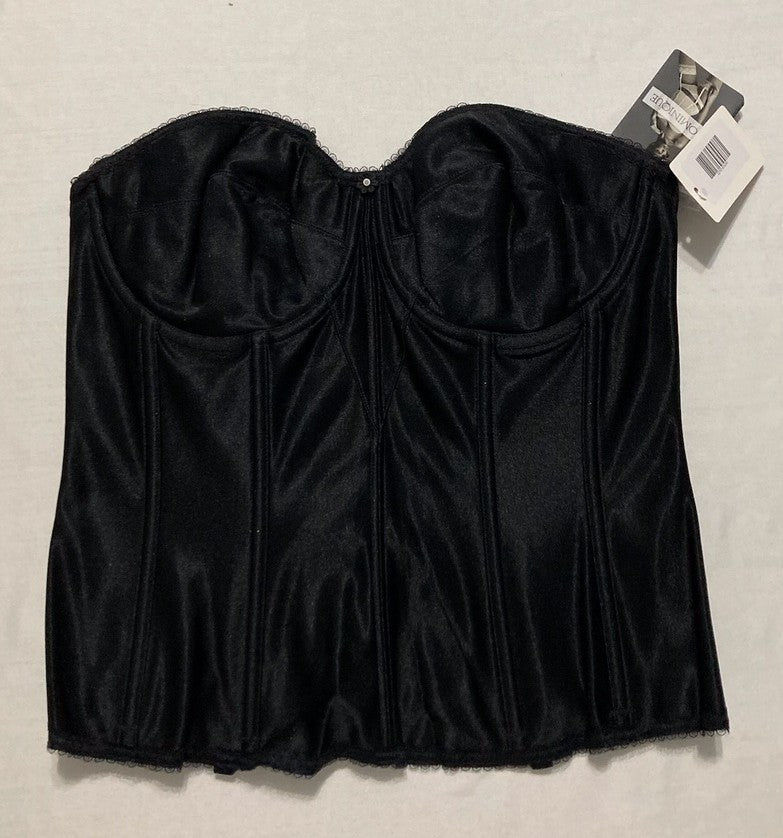 NWD DOMINIQUE Backless Strapless Juliette Satin Longlin BLACK 36D