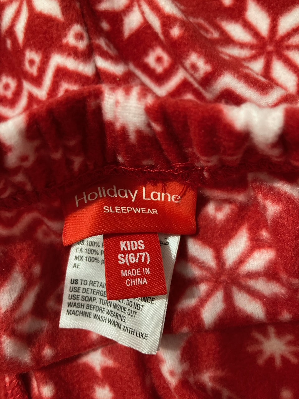HOLIDAY LANE Kids Deer Fair Isle Flee Deer Fair RED