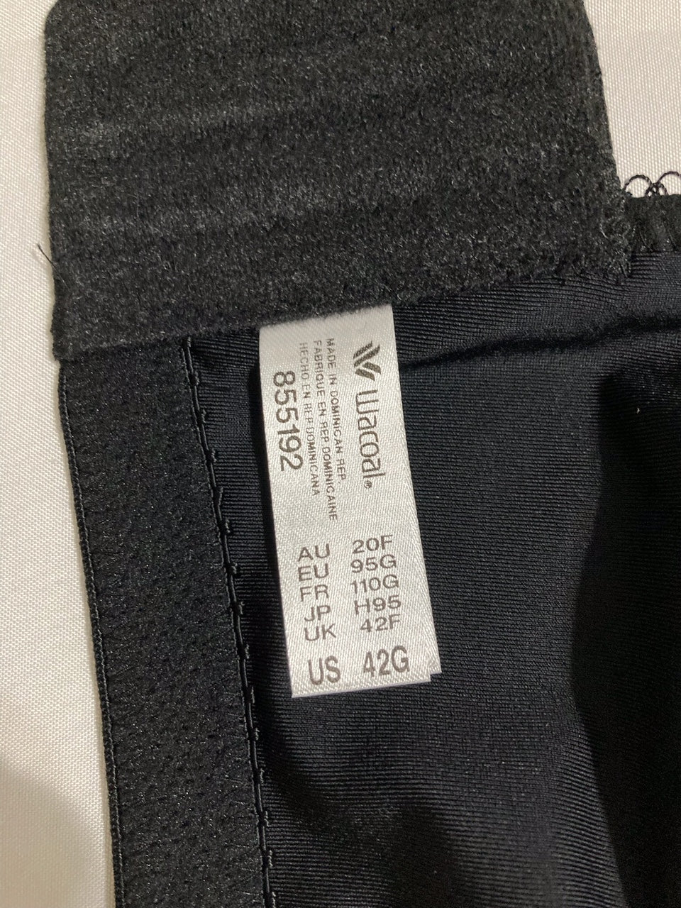 WACOAL Basic Beauty Unlined Underwire Full Coverage Bra BLACK 42G