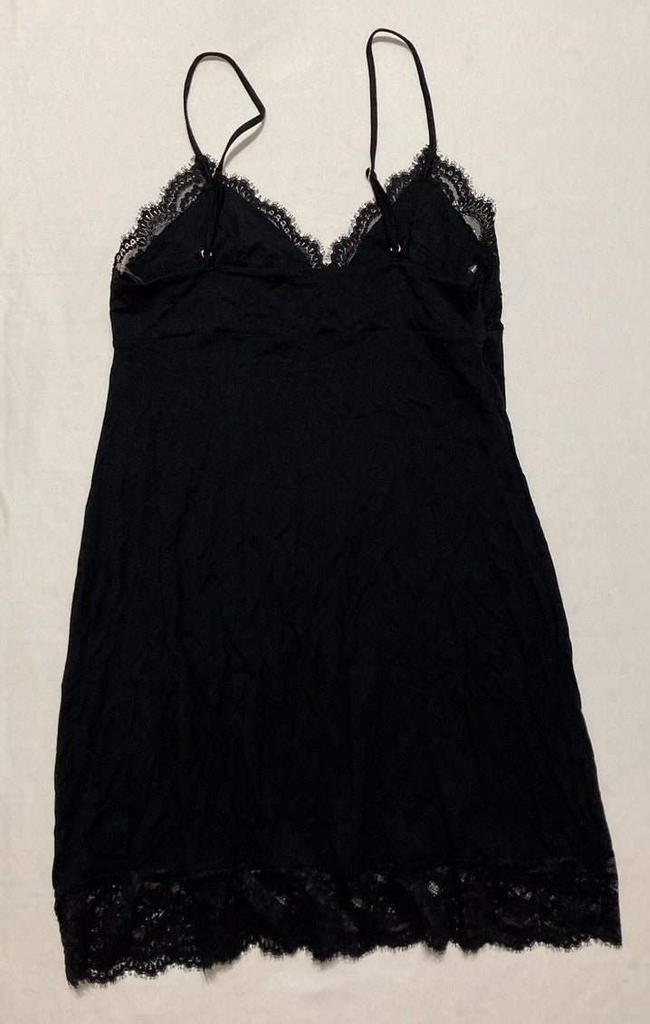 I.N.C Lace-Trim Chemise BLACK M