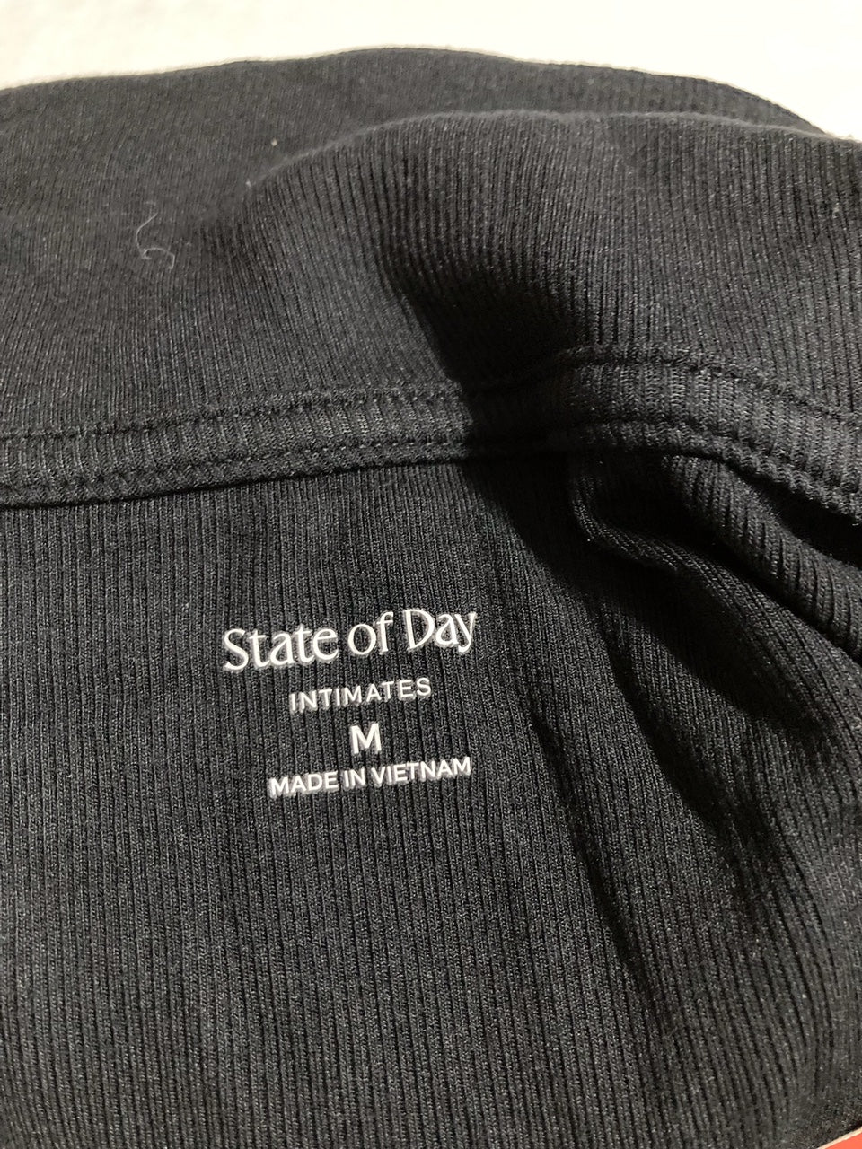 STATE OF DAY 2-Pc. Packaged Ribbed Notched-Collar Pajamas Set BLACK M