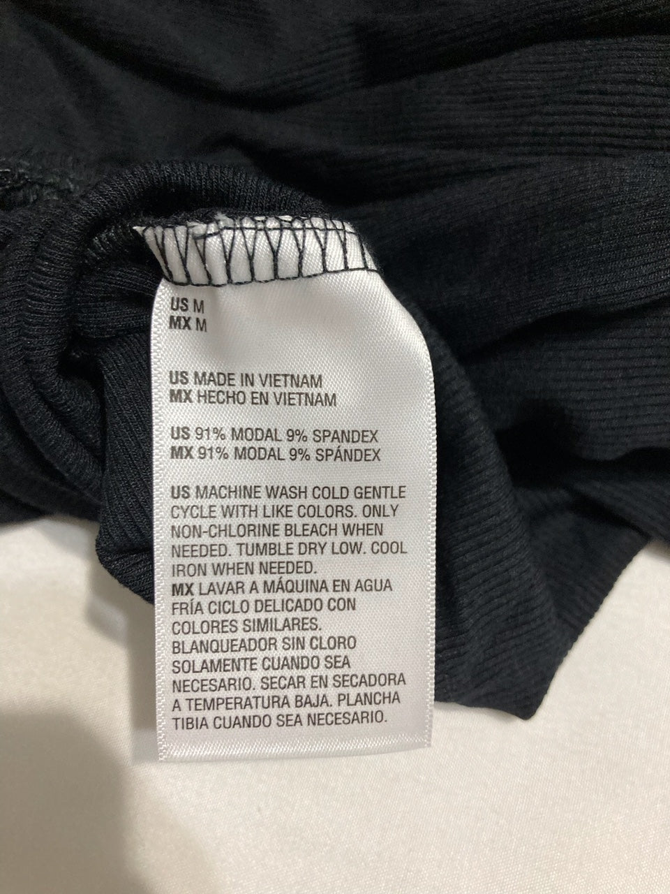 STATE OF DAY 2-Pc. Packaged Ribbed Notched-Collar Pajamas Set BLACK M