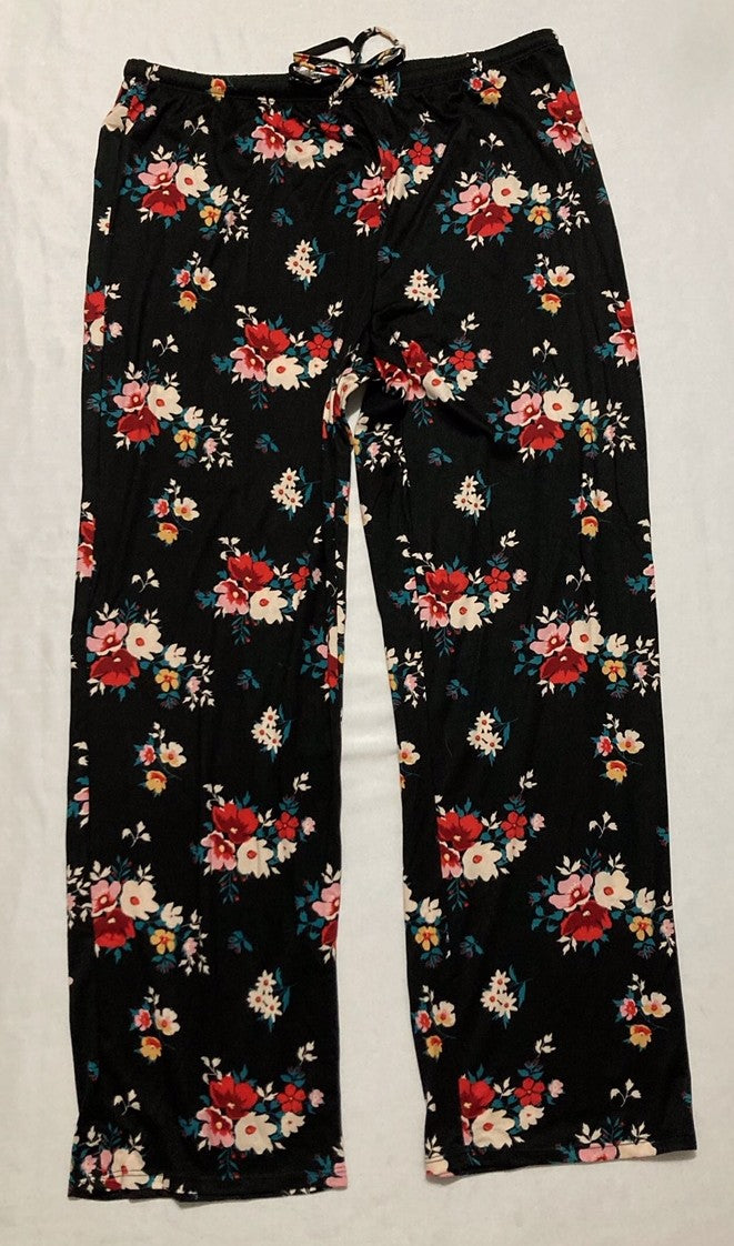 FLORA Pajama Set 2 Piece BLACK L