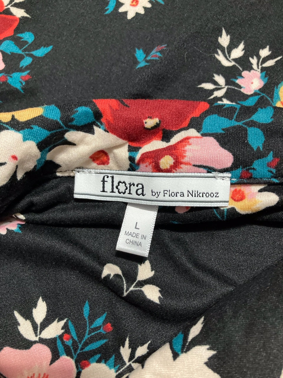 FLORA Pajama Set 2 Piece BLACK L