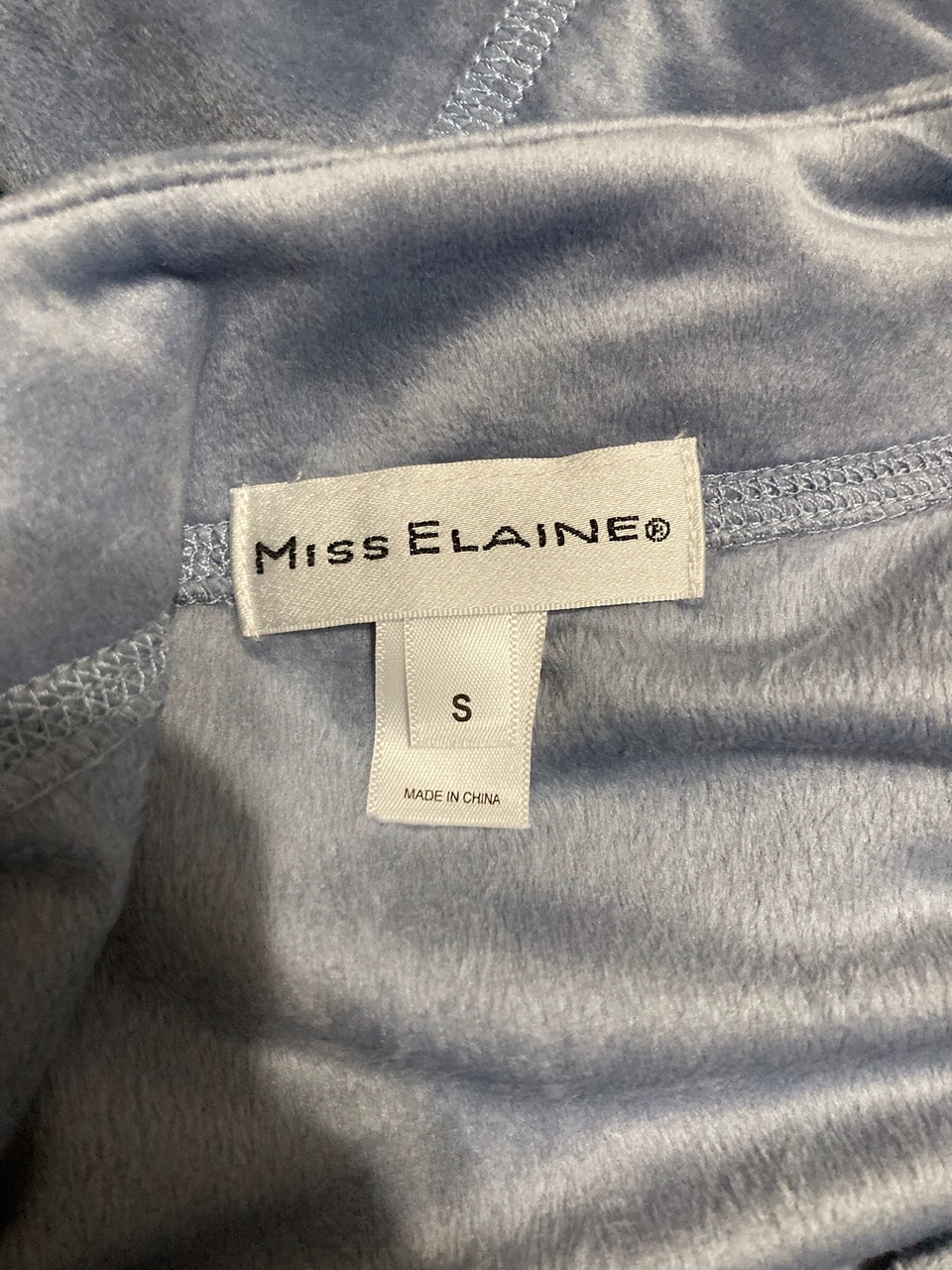 MISS ELAINE Fleece Long Robe BLUE S