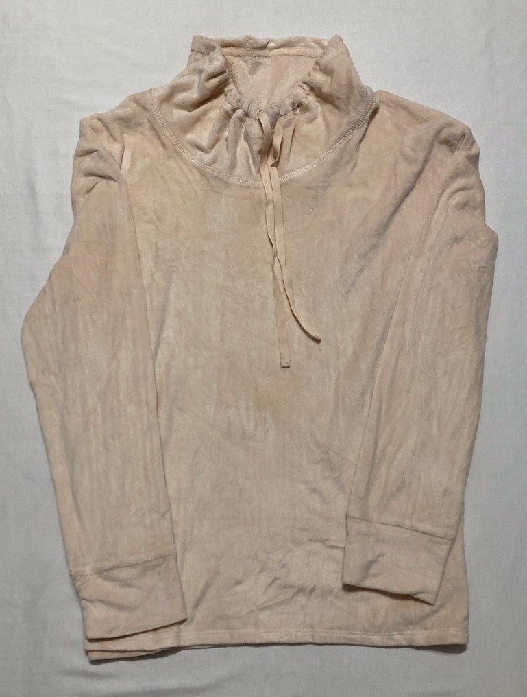 ROUDELAIN 2 PCs Set Velour Long Sleeves Drawstring Mock Neck CRYSTAL GRAY L