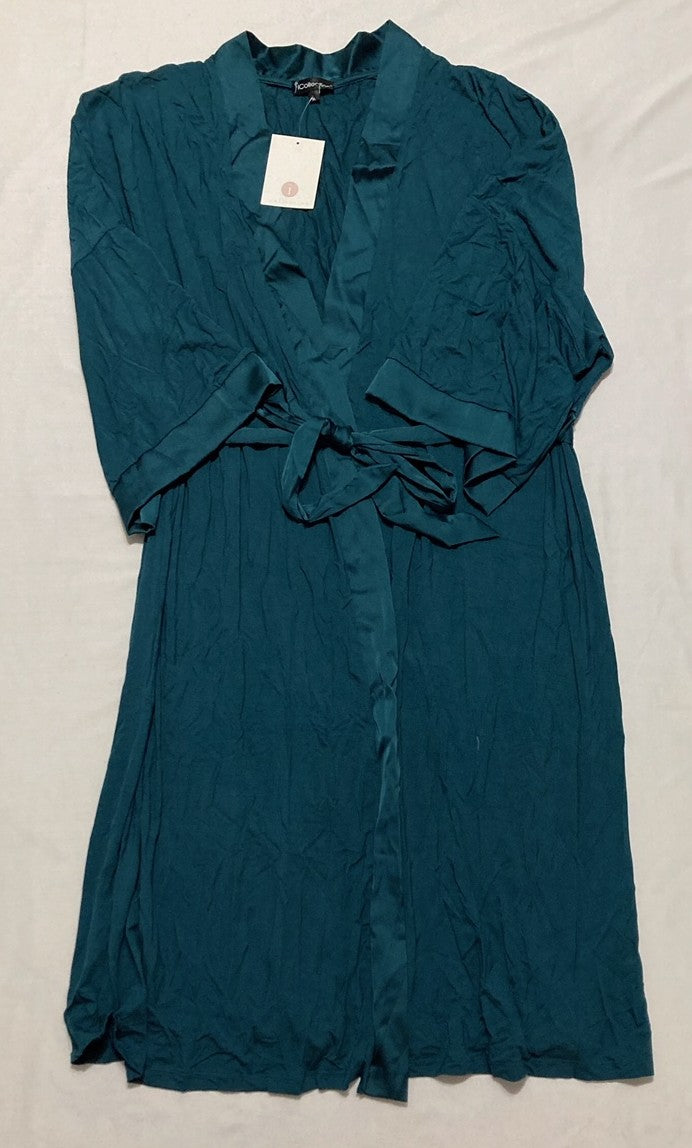 ICOLLECTION Malachite Ultra Soft Knit Blend Robe BLUE XL