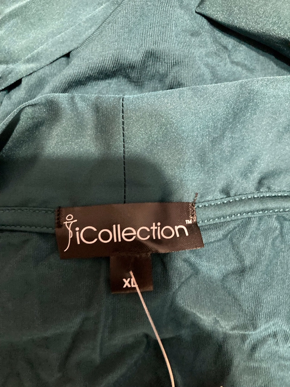 ICOLLECTION Malachite Ultra Soft Knit Blend Robe BLUE XL