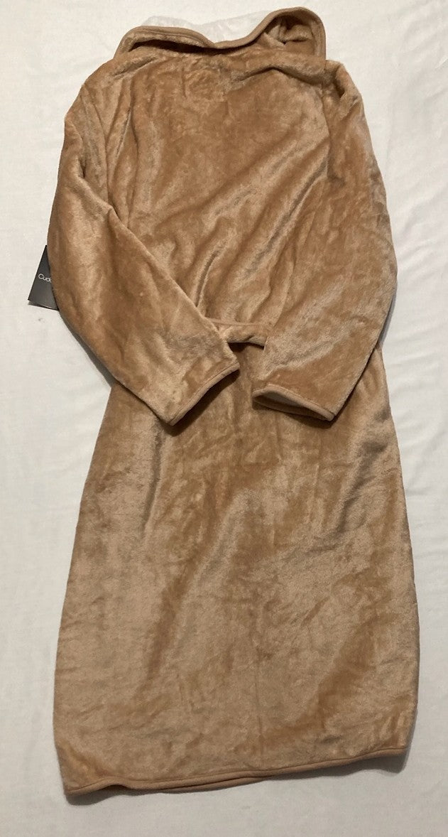CUDDI DUDS Chenille Wrap Robe BROWN S