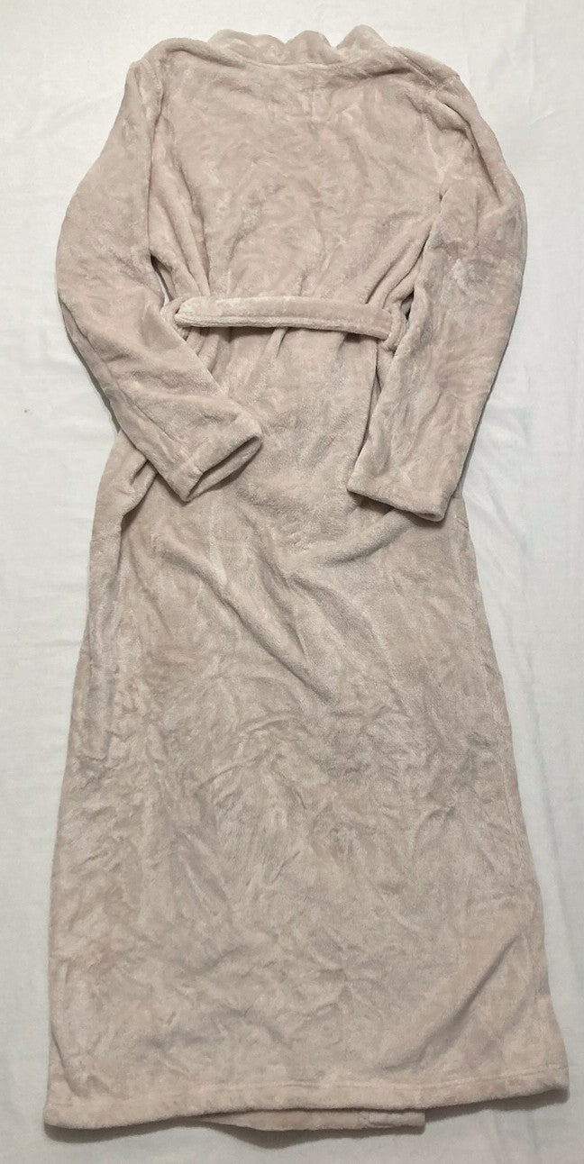 UGG Hooded Plush Fleece Long Cozy Robe NUDE S
