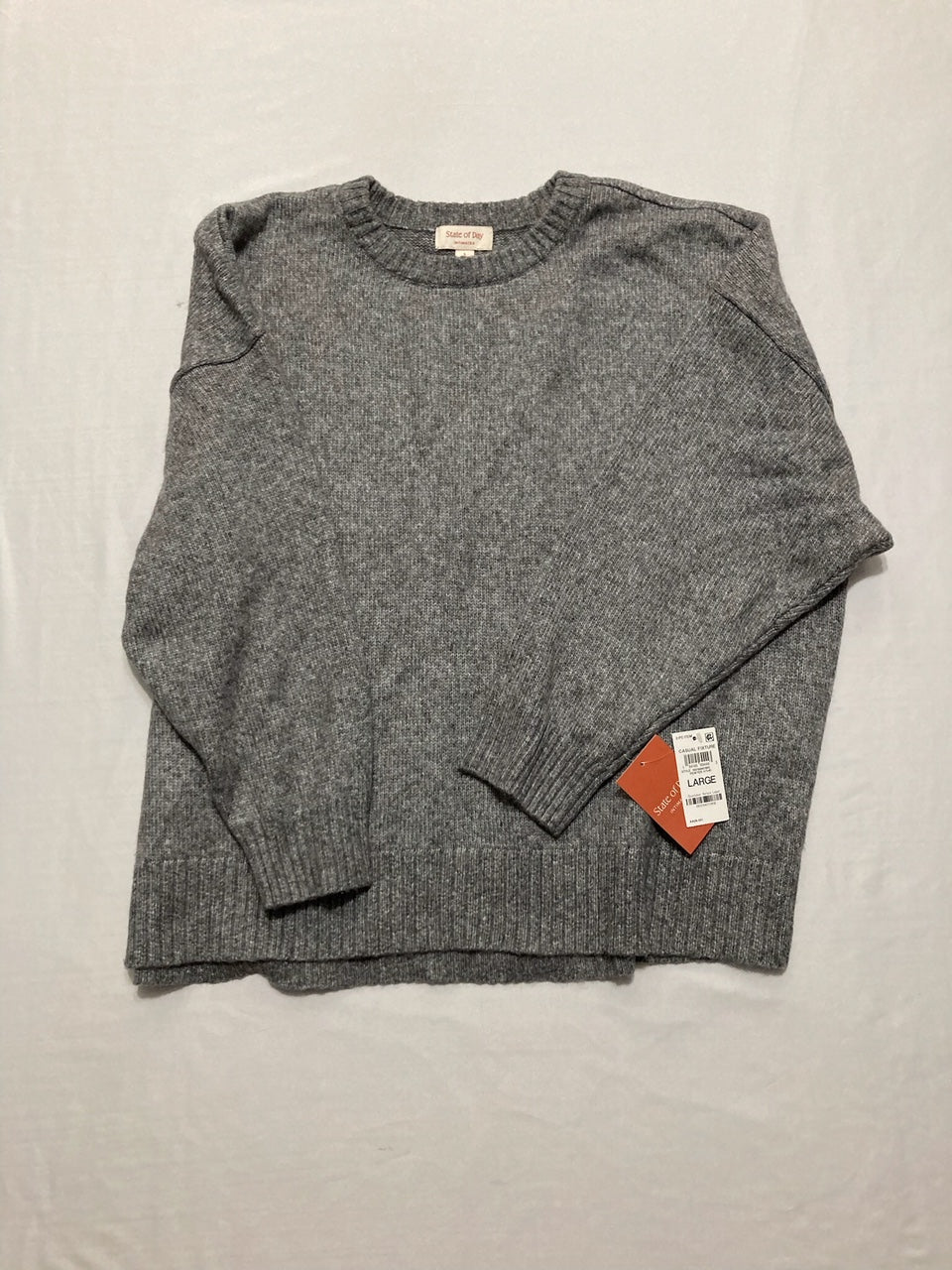 STATE OF DAY Indulge & Rest Sweater Loungewear Set GRAY L