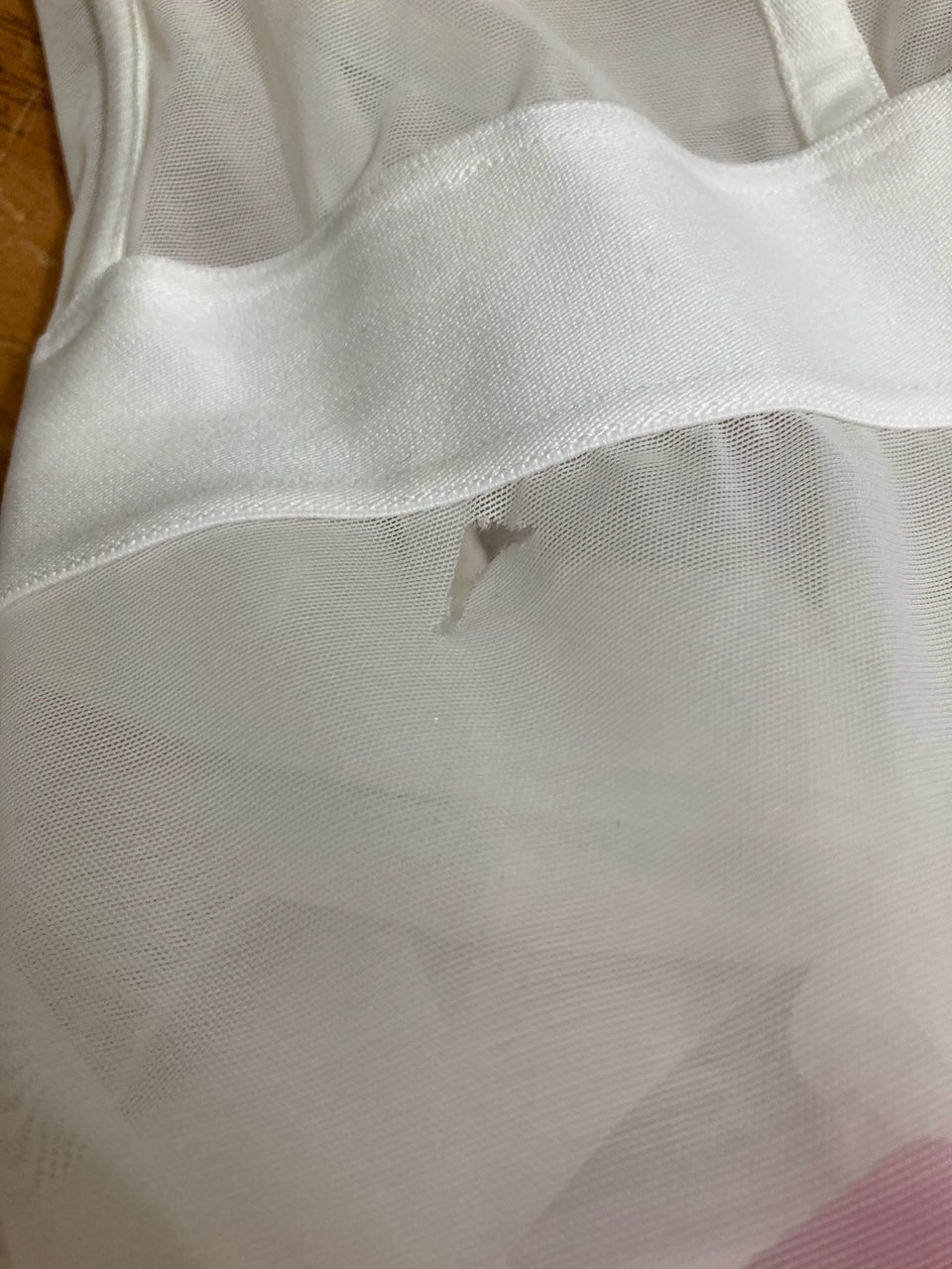 NWD DKNY Sheers Strapless Bodysuit White 34DD