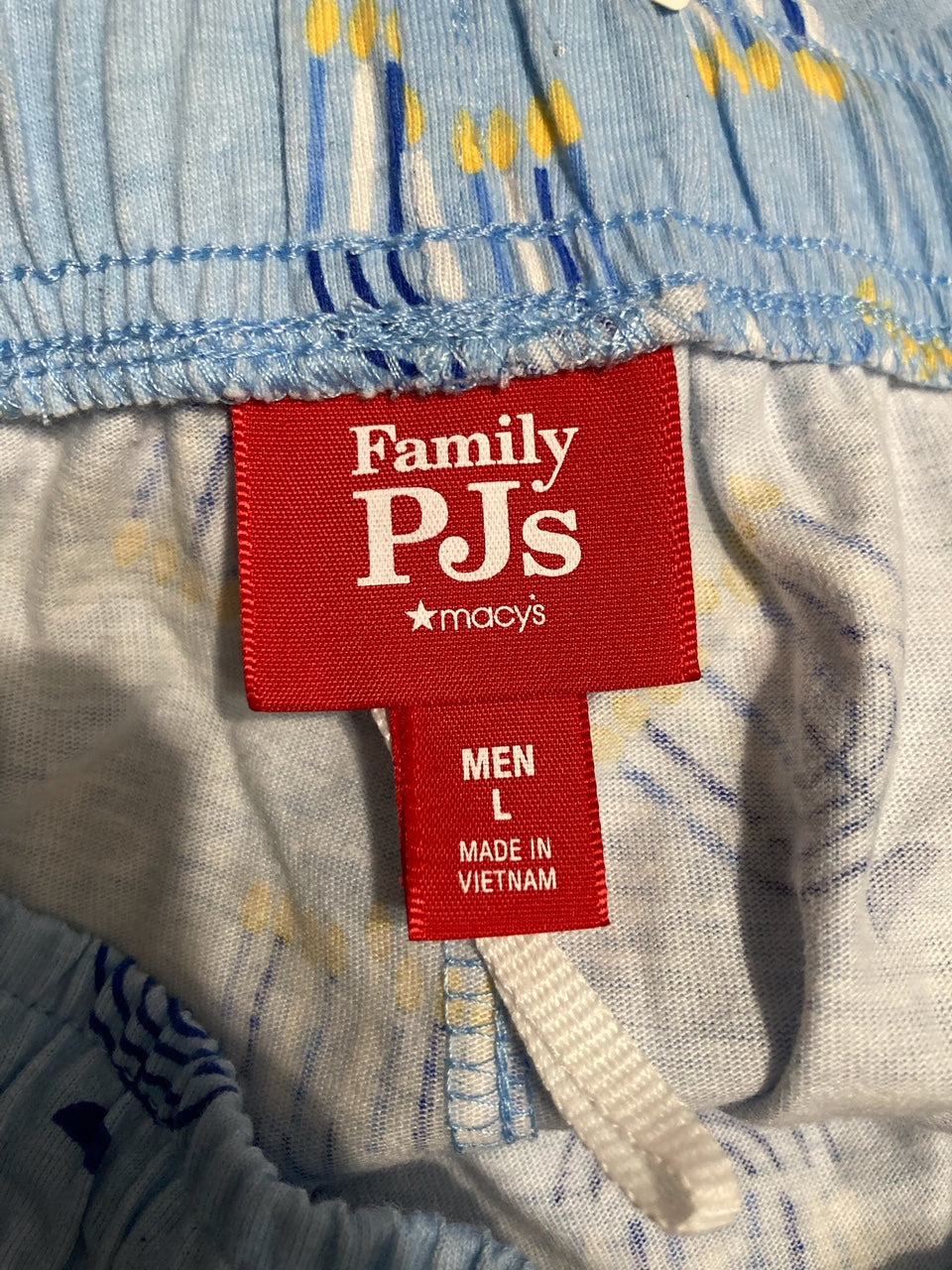 FAMILY PJS Jogger-Leg Pajama Pants Gray Heathe BLUE L