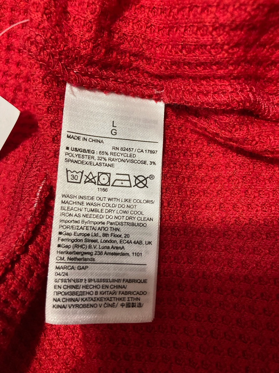 GAP Jogger large Vintage Soft RED L