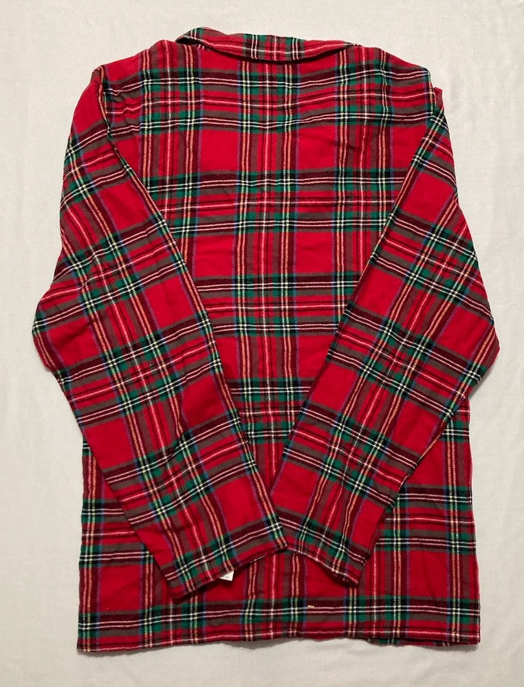 FAMILY PJ Pajamas Men's Brinkley Cotton Plaid Pajamas Top RED 2XL