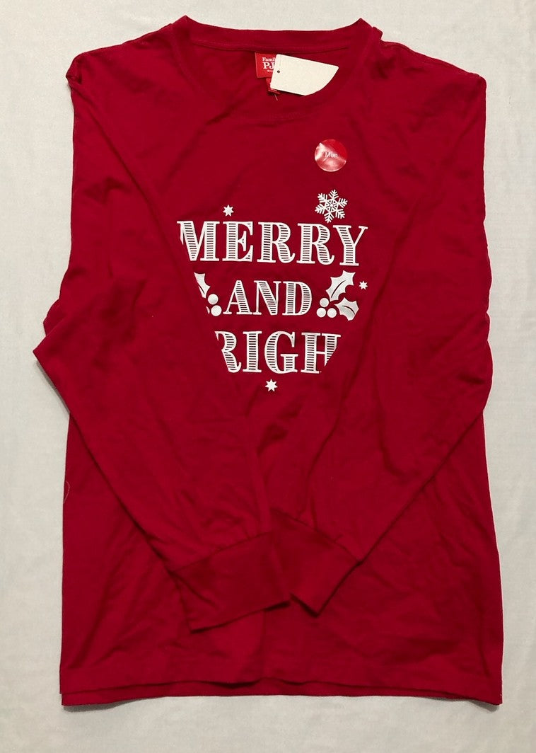 FAMILY PJ Mix It Merry & Bright Pajamas Top RED XXL