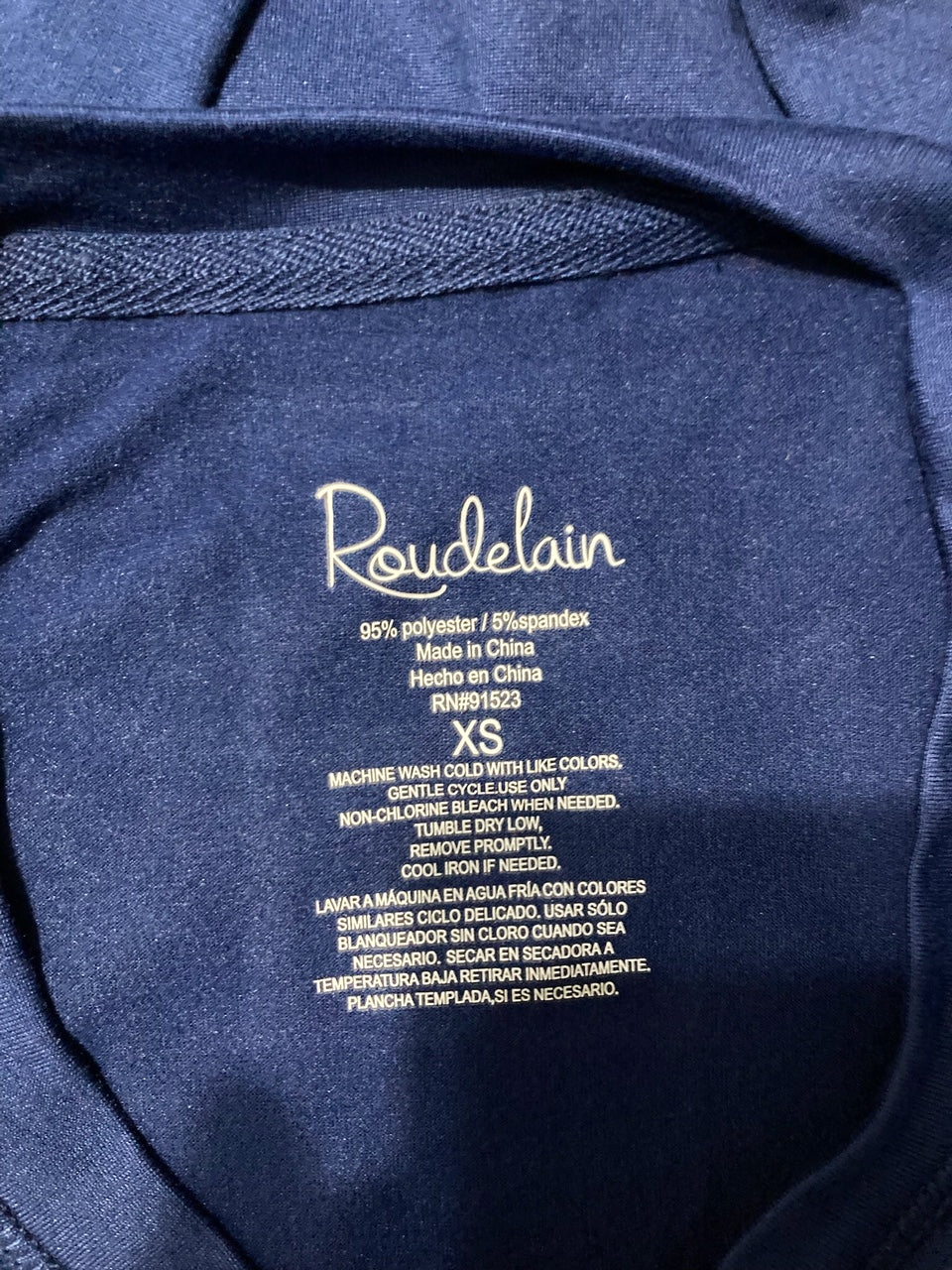 ROUDELAIN Waffle-Knit Pajamas Top NAVY XS