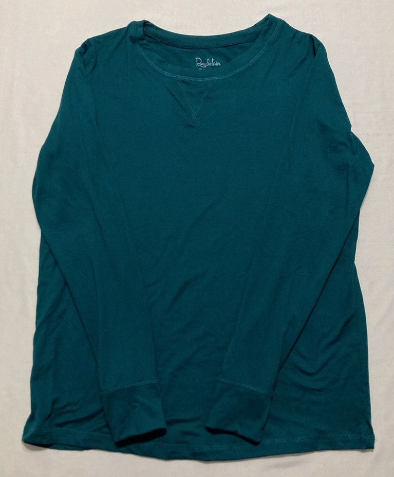 ROUDELAIN Waffle-Knit Pajamas Top TEAL EDEN XS