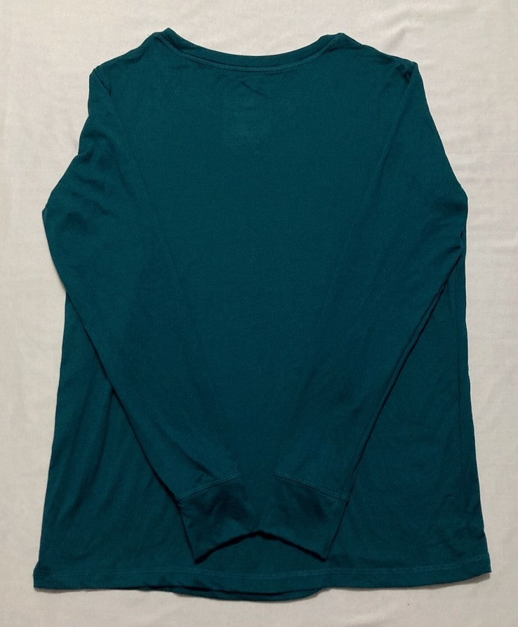 ROUDELAIN Waffle-Knit Pajamas Top TEAL EDEN XS