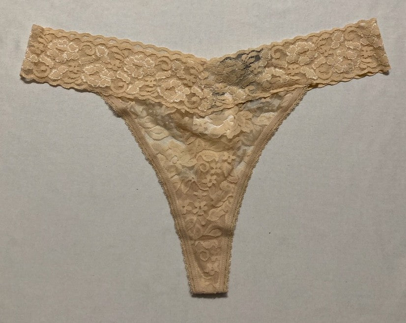 INC Pantie Solid Thong for Daily BEIGE XL