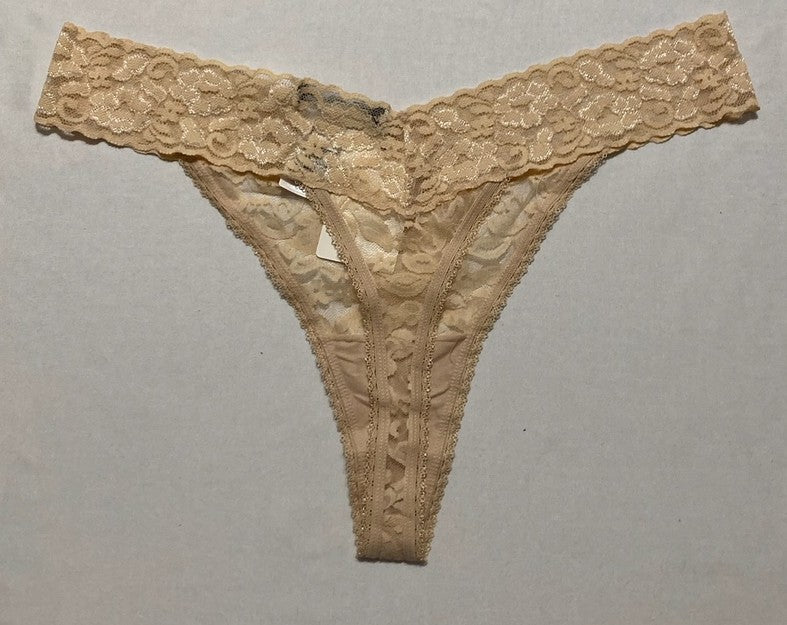 INC Pantie Solid Thong for Daily BEIGE XL