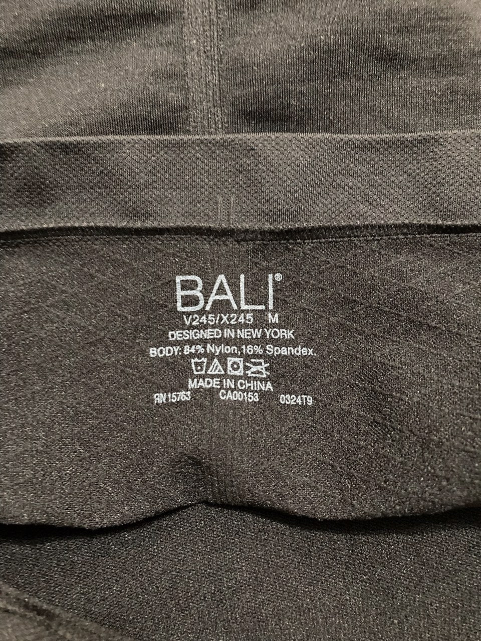 BALI Ultra-Firm Control Shapewear Brief Seamless Underwear 2-Pack BLACK M