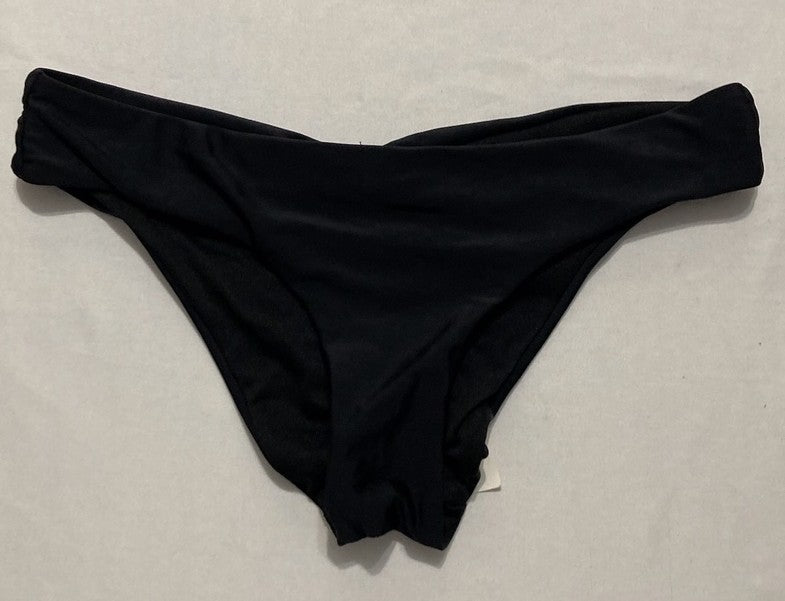 CYN & LUCA Solid Hipster Bikini Bottoms Swimwear BLACK M