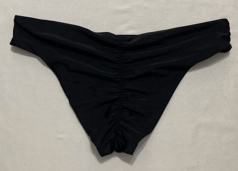 CYN & LUCA Solid Hipster Bikini Bottoms Swimwear BLACK M