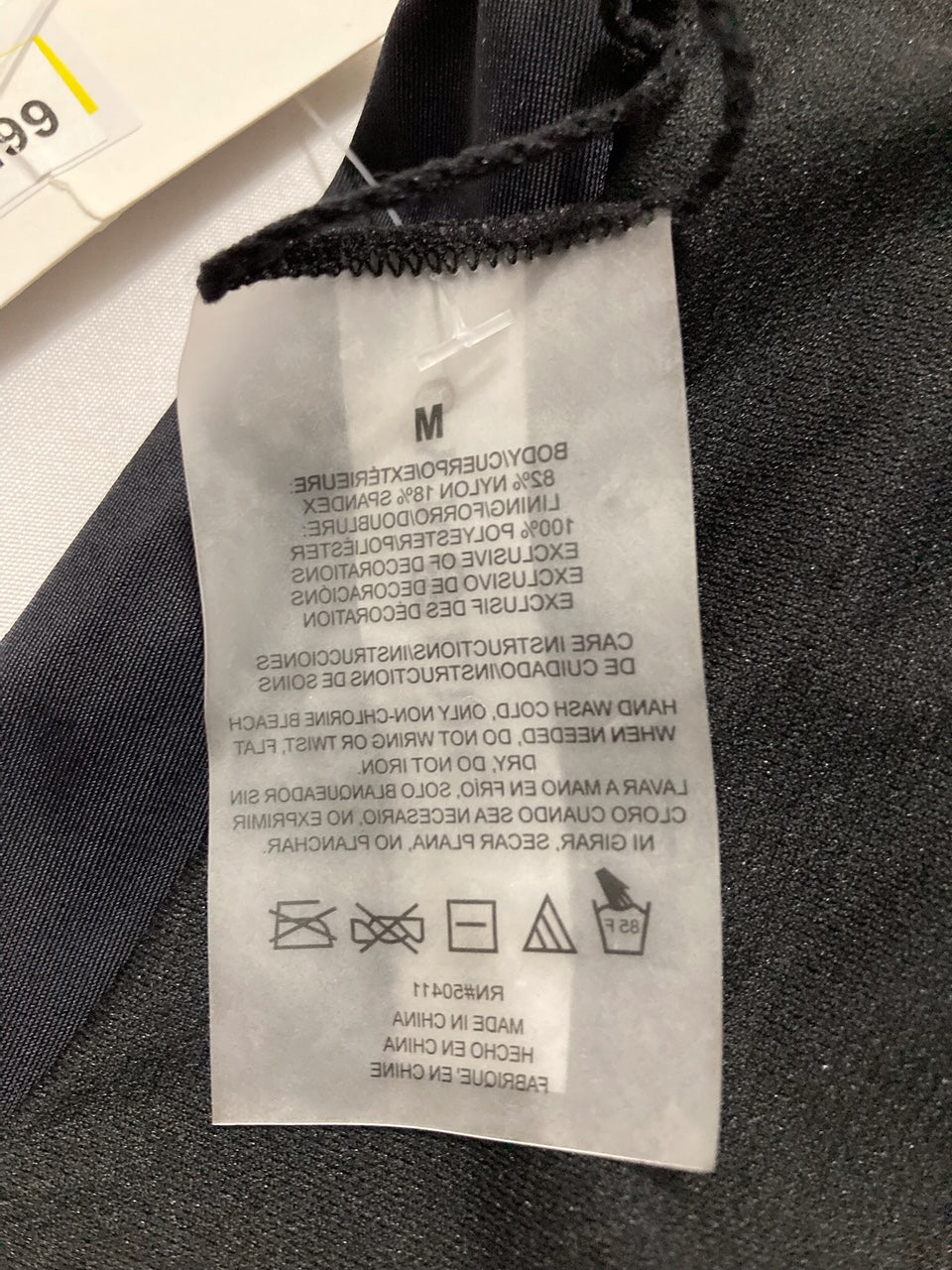 CYN & LUCA Solid Hipster Bikini Bottoms Swimwear BLACK M