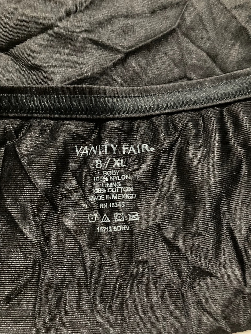 VANITY FAIR High Waisted Underwear MIDNIGHT BLACK XL