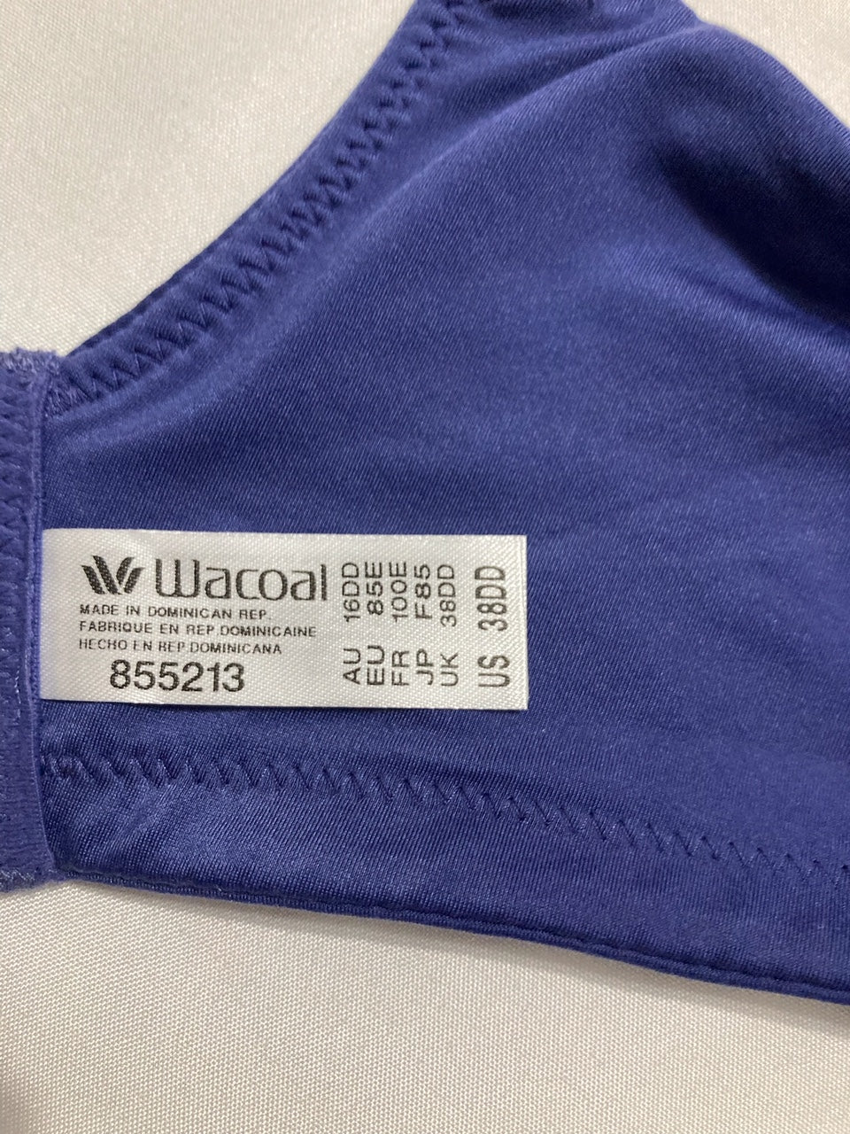 WACOAL Perfect Primer Unlined Full Coverage Underwire BLUE 38DD