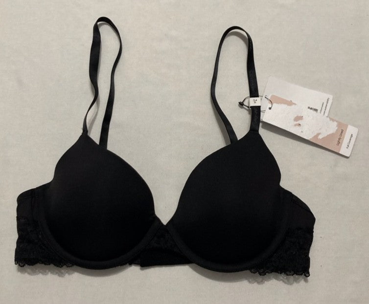 CALVIN KLEIN Soft Stretch Lace T-Shirt Bra BLACK 34B