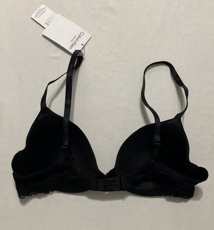 CALVIN KLEIN Soft Stretch Lace T-Shirt Bra BLACK 34B