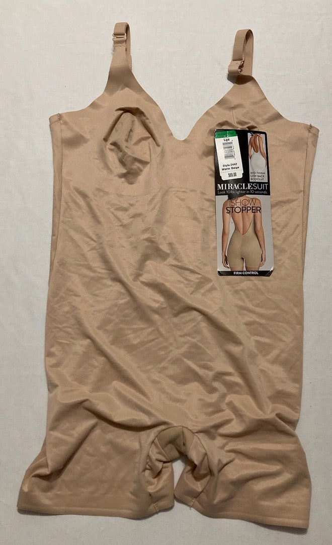 MIRACLESUIT Firm Control Low Back All-in-one Bike Shorts BEIGE L