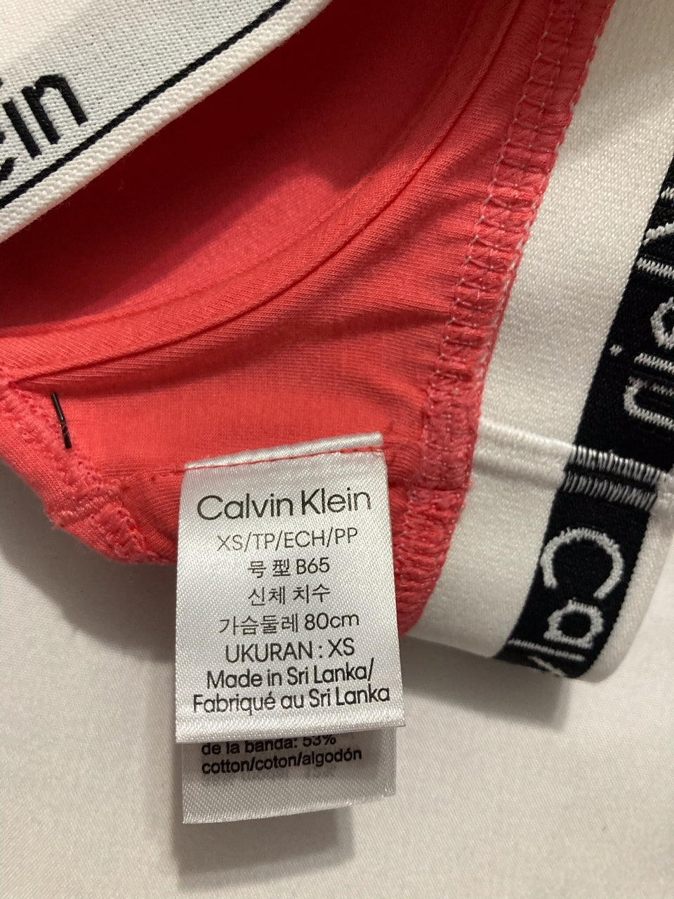 CALVIN KLEIN Modern Cotton Padded Bralette RED XS