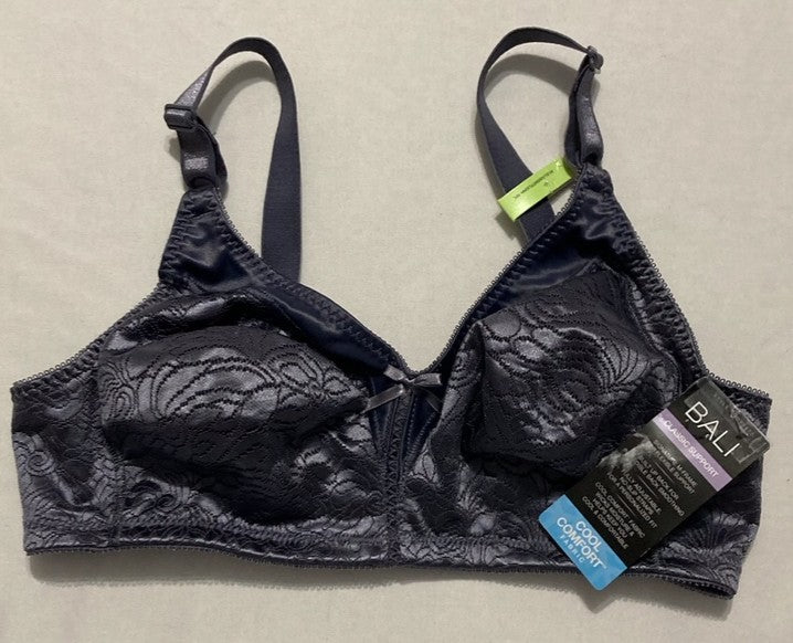 BALI Double Support Wireless, Lace Bra with Stay-in-Place Straps PRIVATE JET 36B