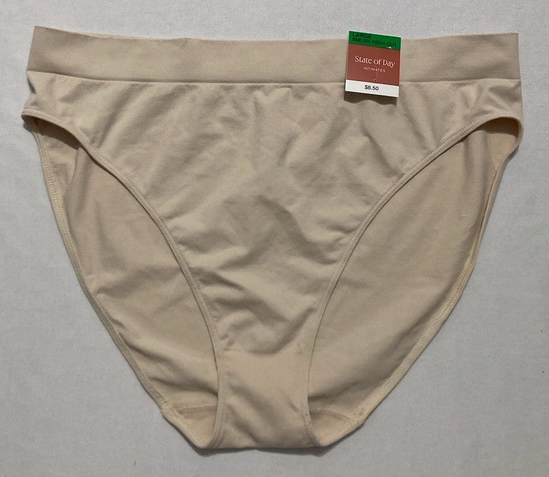 STATE OF DAY Seamless High-Cut Underwear BEIGE L