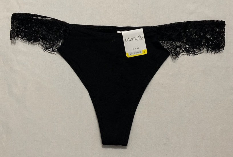 B.TEMPT'D It's on Microfiber Thong BLACK M