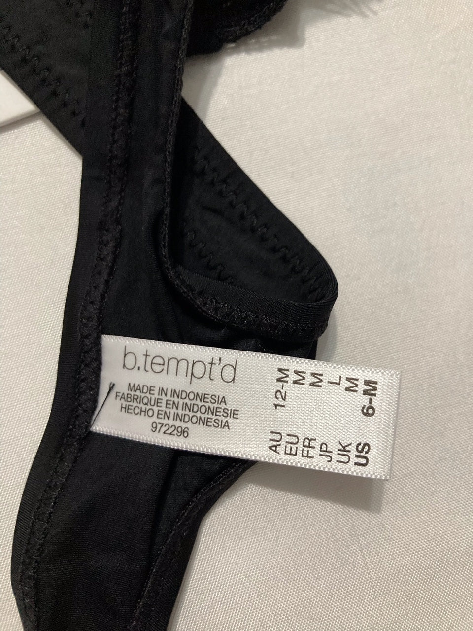 B.TEMPT'D It's on Microfiber Thong BLACK M