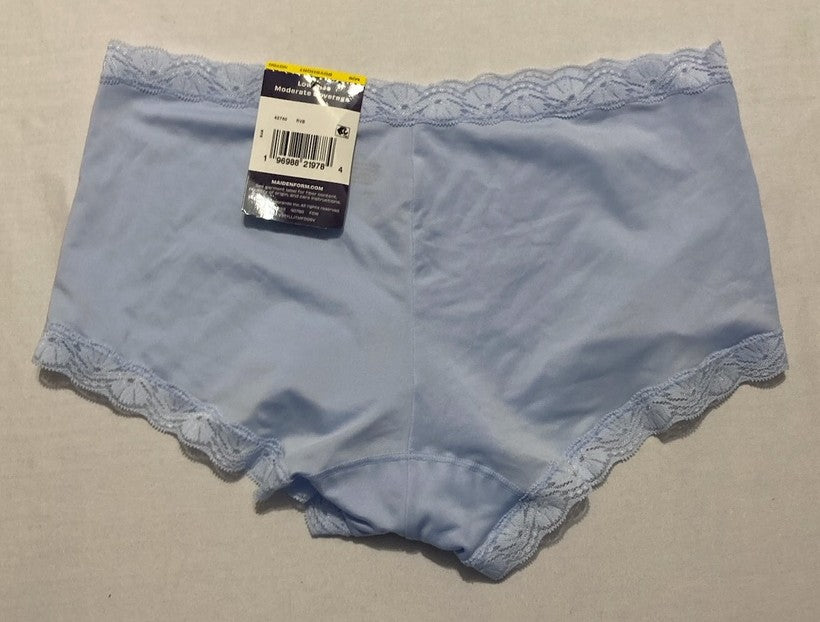 MAIDENFORM Microfiber Boyshort Underwear BLUE M