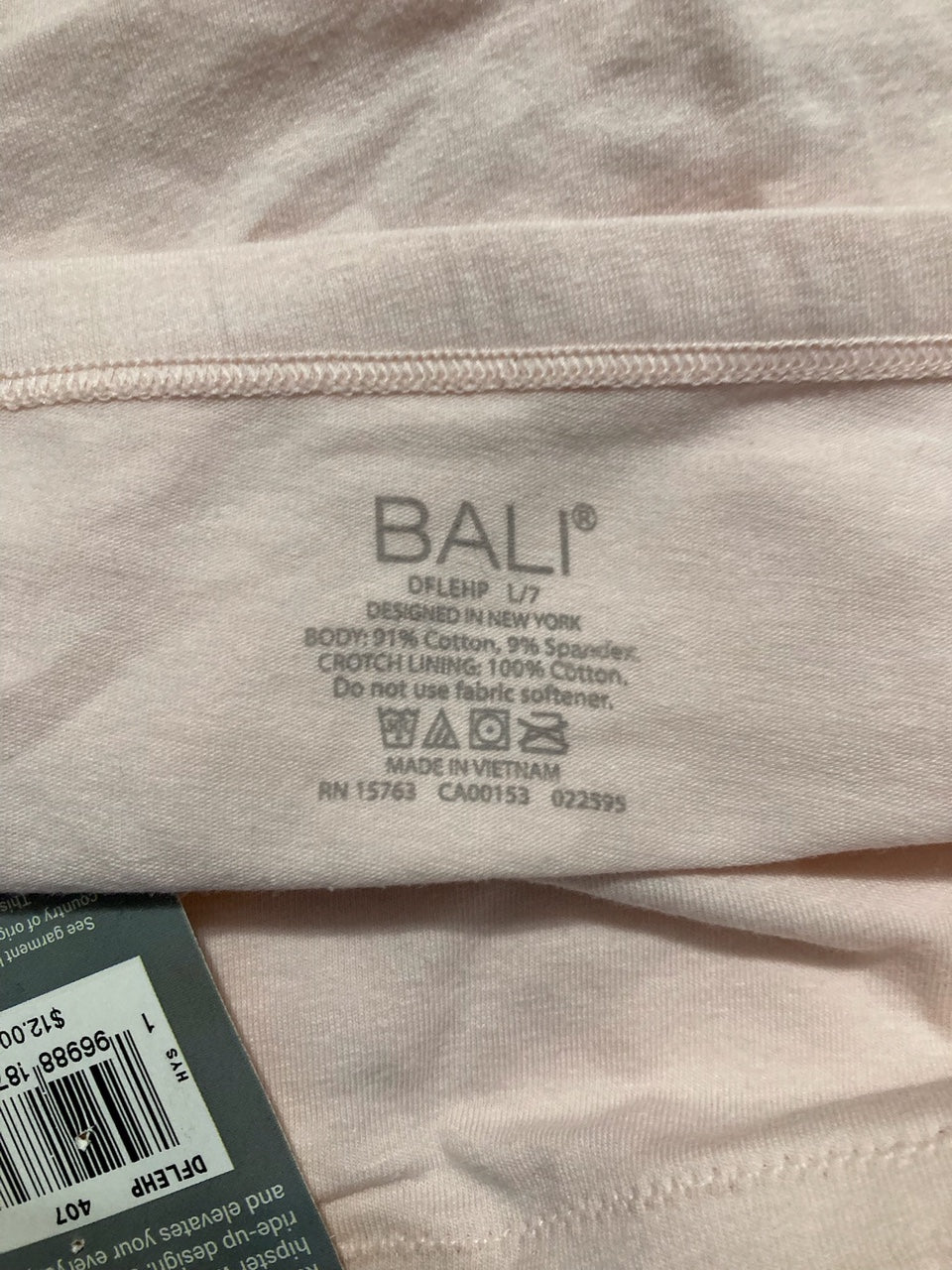 BALI Lux Cotton Essentials Hipster Underwear ROSE L